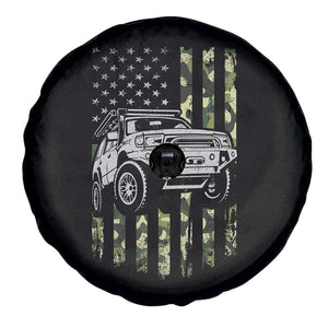 Camouflage American Flag UTV Side By Side SXS Off Road Car Spare Tire Cover TS11 Print Your Wear