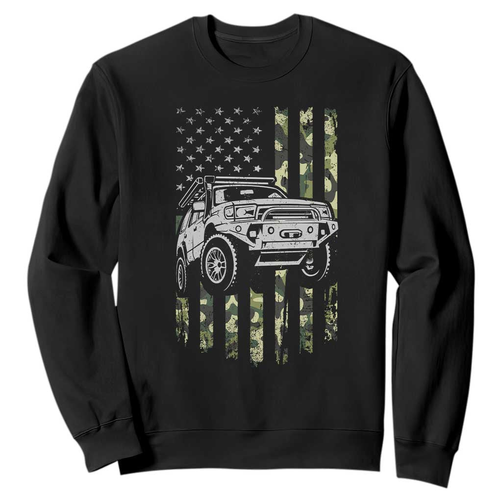 Camouflage American Flag UTV Side By Side SXS Off Road Car Sweatshirt TS11 Black Print Your Wear
