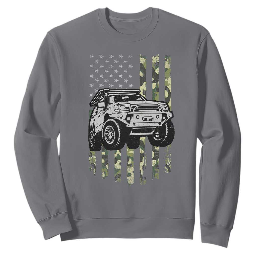 Camouflage American Flag UTV Side By Side SXS Off Road Car Sweatshirt TS11 Charcoal Print Your Wear