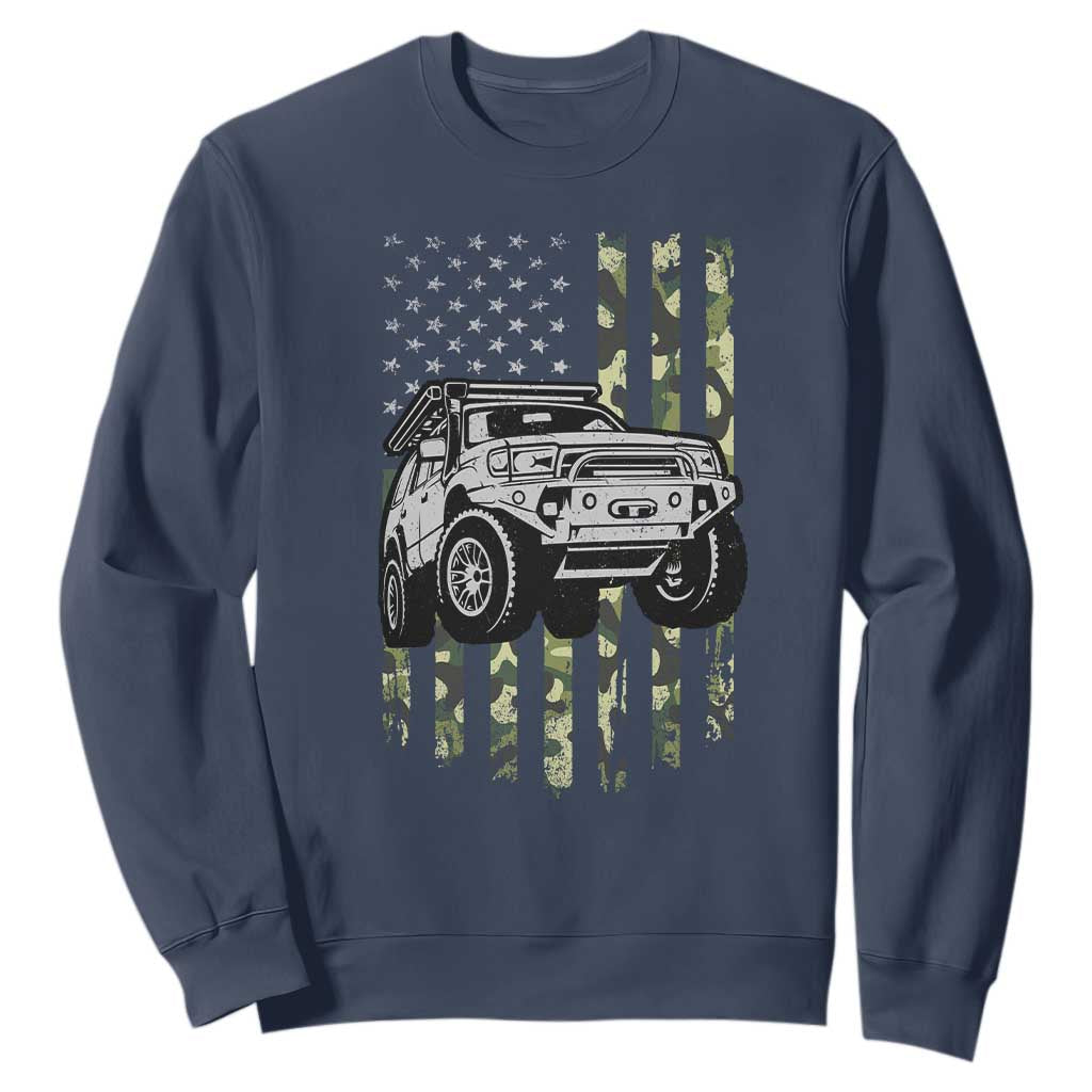 Camouflage American Flag UTV Side By Side SXS Off Road Car Sweatshirt TS11 Navy Print Your Wear