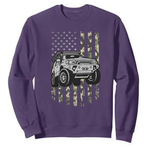 Camouflage American Flag UTV Side By Side SXS Off Road Car Sweatshirt TS11 Purple Print Your Wear
