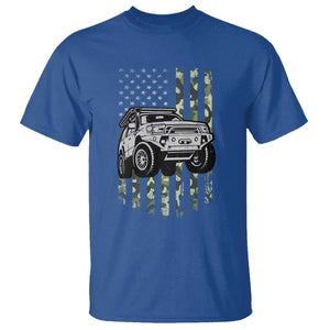 Camouflage American Flag UTV Side By Side SXS Off Road Car T Shirt TS11 Royal Blue Print Your Wear