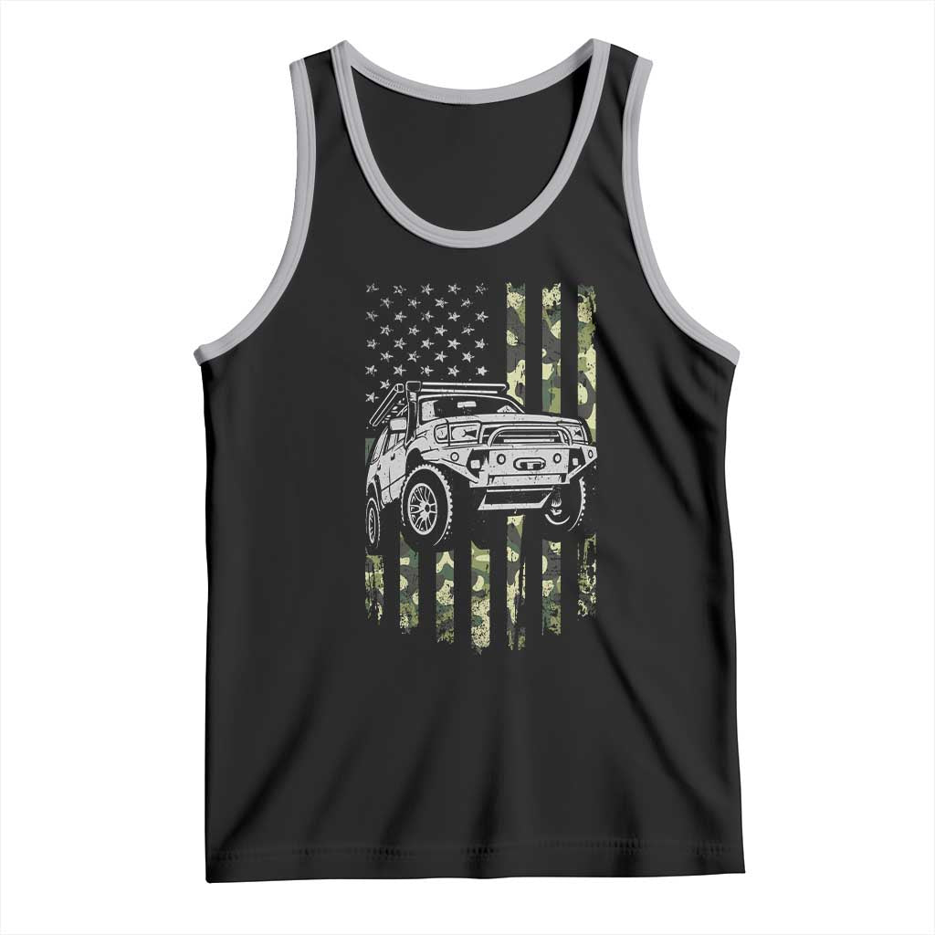 Camouflage American Flag UTV Side By Side SXS Off Road Car Tank Top TS11 Black Athletic Heather Print Your Wear