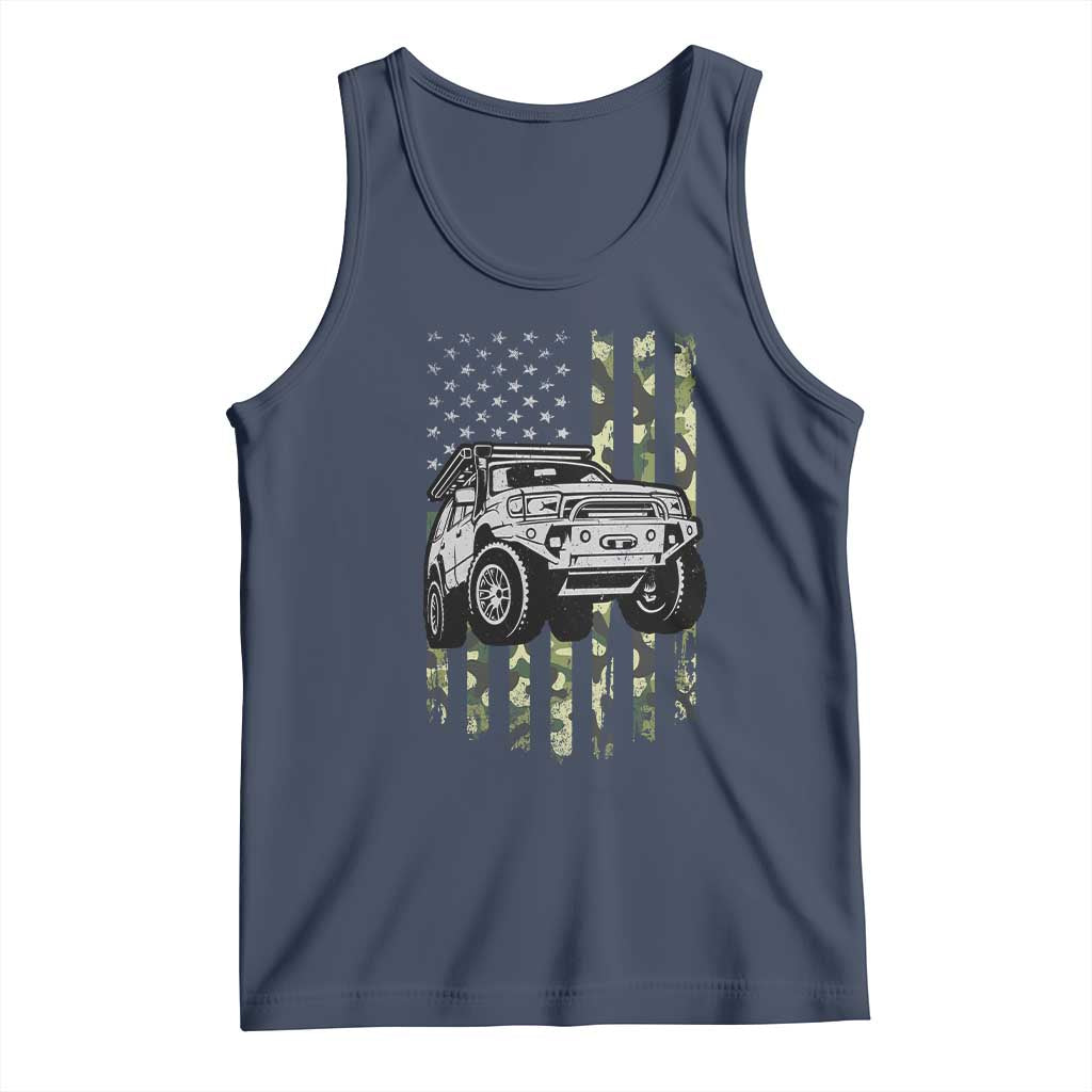 Camouflage American Flag UTV Side By Side SXS Off Road Car Tank Top TS11 Navy Print Your Wear