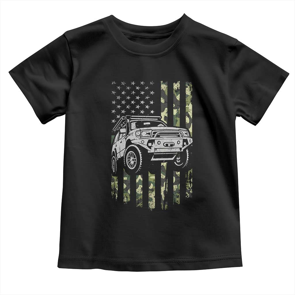 Camouflage American Flag UTV Side By Side SXS Off Road Car Toddler T Shirt TS11 Black Print Your Wear
