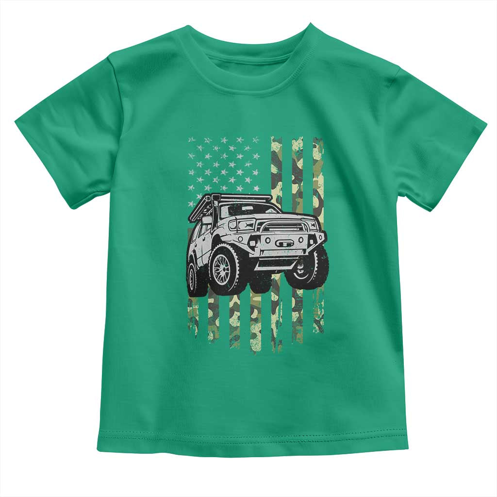 Camouflage American Flag UTV Side By Side SXS Off Road Car Toddler T Shirt TS11 Irish Green Print Your Wear