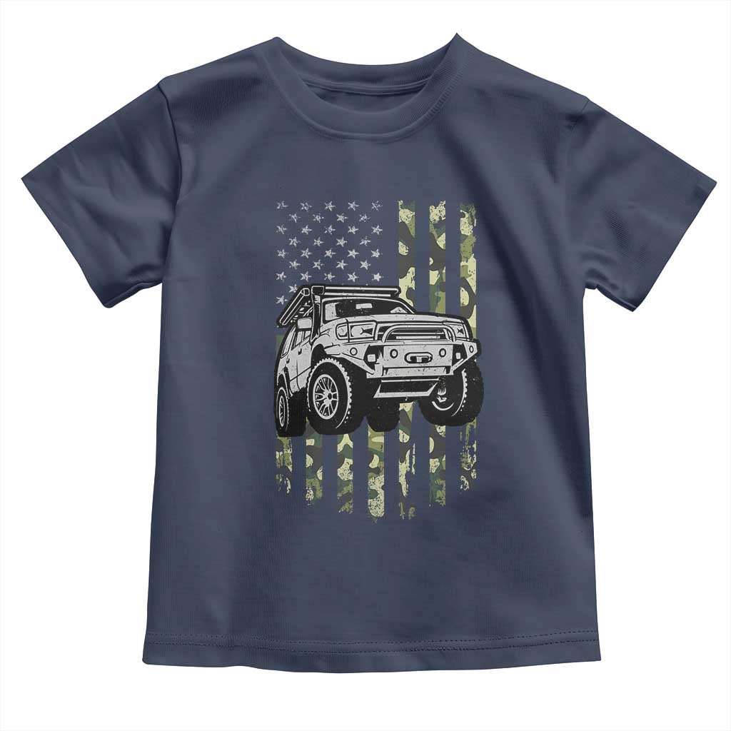 Camouflage American Flag UTV Side By Side SXS Off Road Car Toddler T Shirt TS11 Navy Print Your Wear