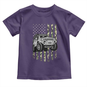Camouflage American Flag UTV Side By Side SXS Off Road Car Toddler T Shirt TS11 Purple Print Your Wear
