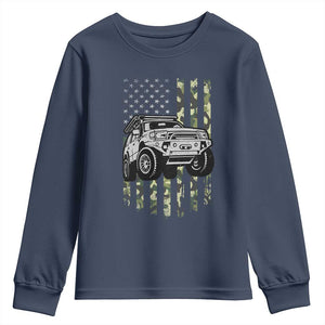 Camouflage American Flag UTV Side By Side SXS Off Road Car Youth Sweatshirt TS11 Navy Print Your Wear