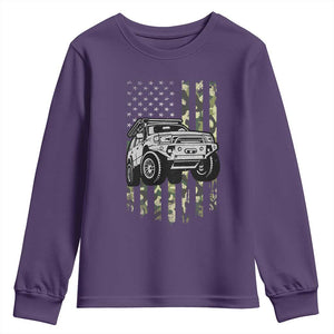 Camouflage American Flag UTV Side By Side SXS Off Road Car Youth Sweatshirt TS11 Purple Print Your Wear