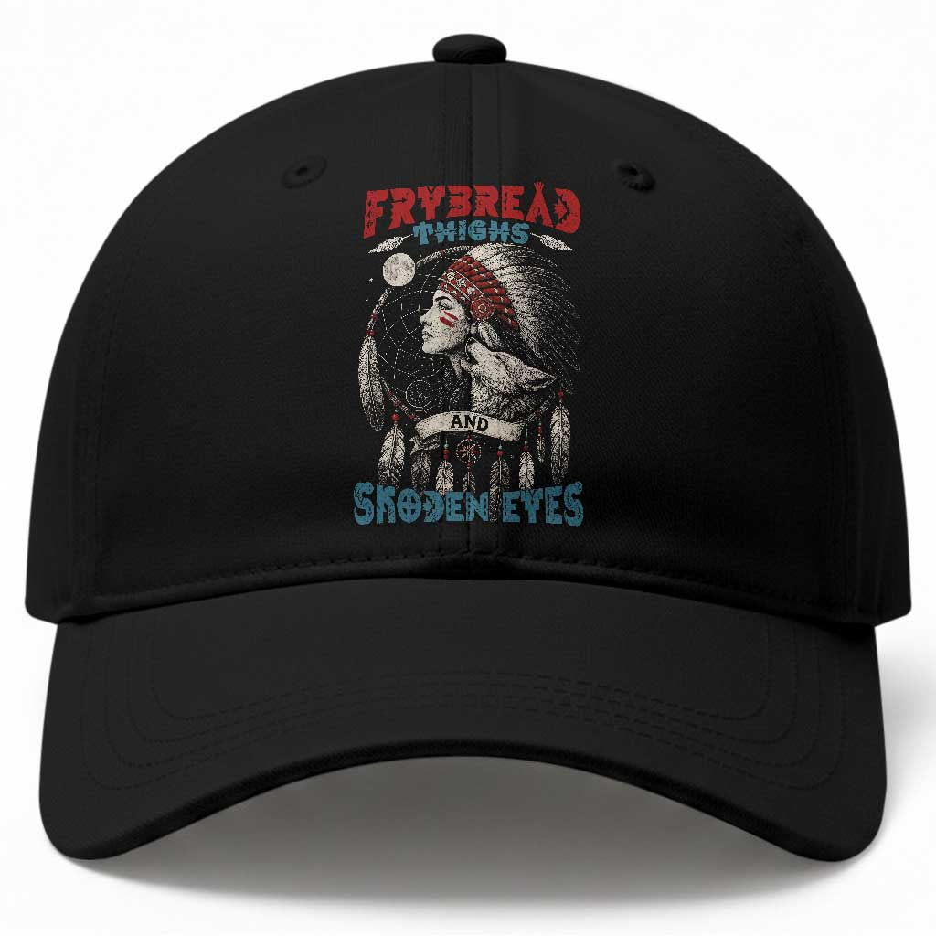 Native American Women Baseball Cap Frybread Thighs Skoden Eyes Dreamcatcher TS11 Print Your Wear