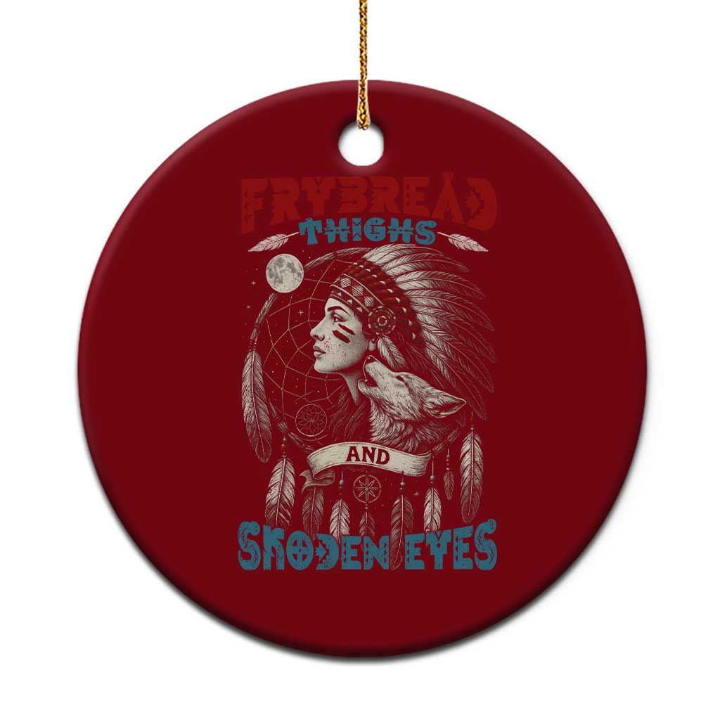 Native American Women Ceramic Ornament Frybread Thighs Skoden Eyes Dreamcatcher TS11 1pc Red Print Your Wear