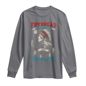 Native American Women Long Sleeve Shirt Frybread Thighs Skoden Eyes Dreamcatcher TS11 Charcoal Print Your Wear
