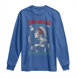 Native American Women Long Sleeve Shirt Frybread Thighs Skoden Eyes Dreamcatcher TS11 Royal Blue Print Your Wear