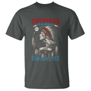 Native American Women T Shirt Frybread Thighs Skoden Eyes Dreamcatcher TS11 Dark Heather Print Your Wear