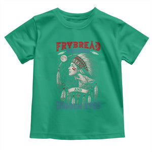 Native American Women Toddler T Shirt Frybread Thighs Skoden Eyes Dreamcatcher TS11 Irish Green Print Your Wear