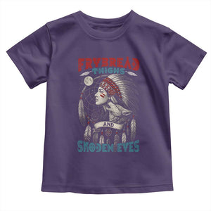 Native American Women Toddler T Shirt Frybread Thighs Skoden Eyes Dreamcatcher TS11 Purple Print Your Wear
