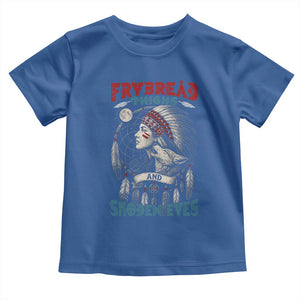 Native American Women Toddler T Shirt Frybread Thighs Skoden Eyes Dreamcatcher TS11 Royal Blue Print Your Wear