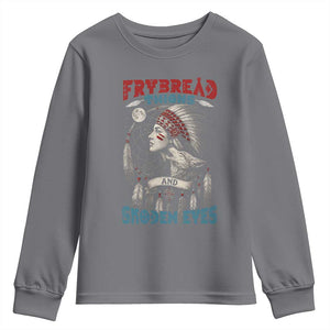 Native American Women Youth Sweatshirt Frybread Thighs Skoden Eyes Dreamcatcher TS11 Charcoal Print Your Wear