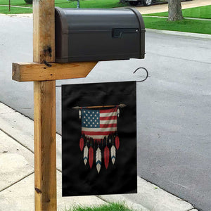 Native American Vintage Feathers USA Flag Garden Flag TS11 Print Your Wear