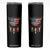 Native American Vintage Feathers USA Flag Skinny Tumbler TS11 Black Print Your Wear