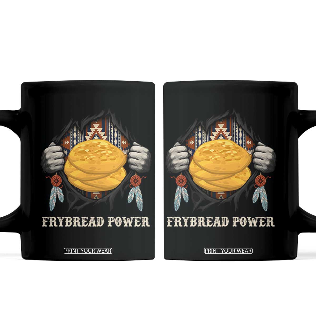 Frybread Power Coffee Mug Native American Indian Food TS11 Black Print Your Wear