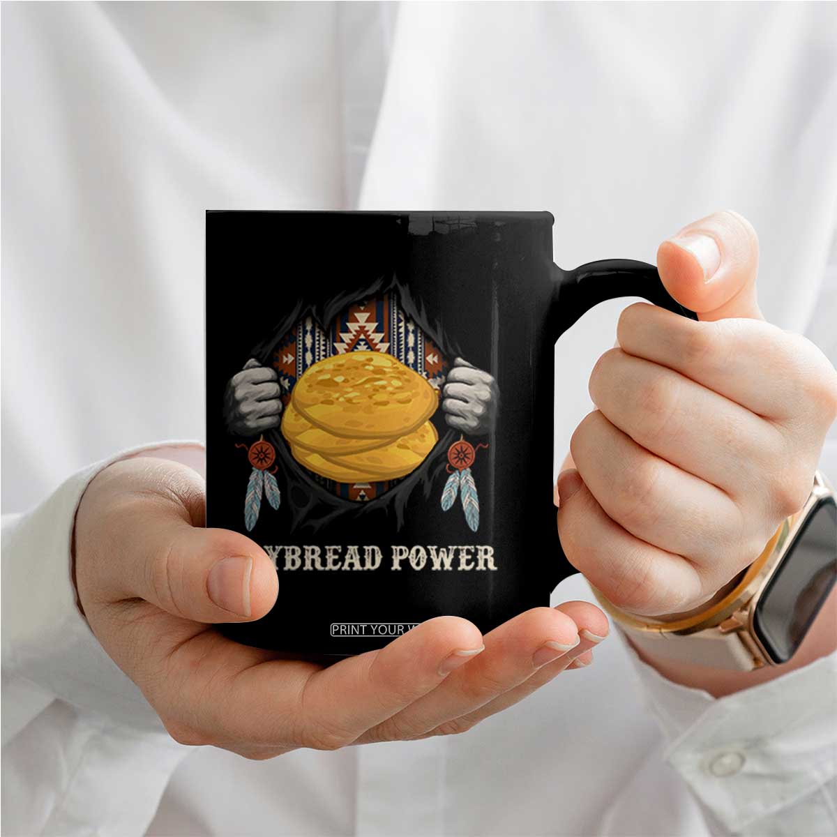 Frybread Power Coffee Mug Native American Indian Food TS11 Print Your Wear