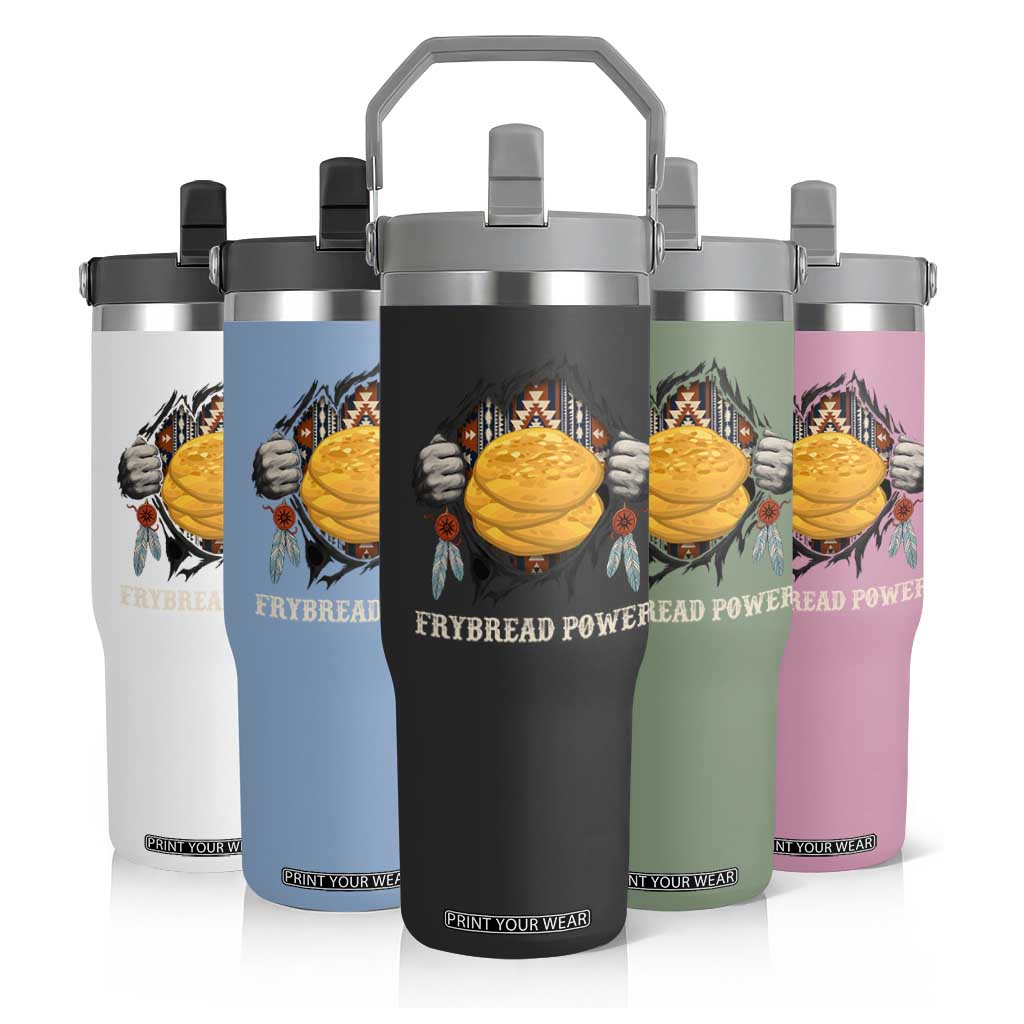 Frybread Power Flip Straw Tumbler Native American Indian Food TS11 Print Your Wear