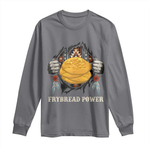 Frybread Power Long Sleeve Shirt Native American Indian Food TS11 Charcoal Print Your Wear