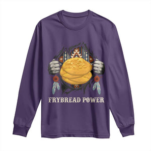 Frybread Power Long Sleeve Shirt Native American Indian Food TS11 Purple Print Your Wear
