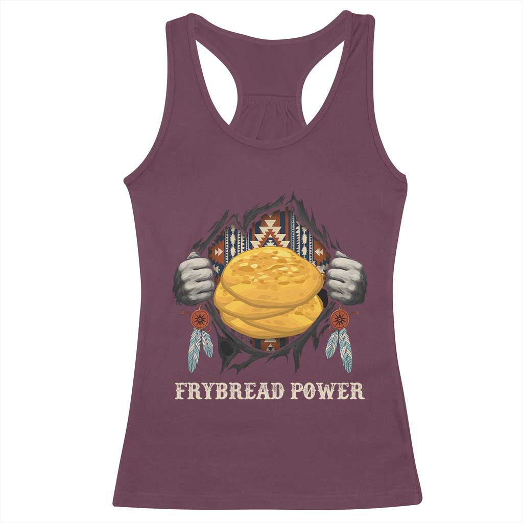 Frybread Power Racerback Tank Top Native American Indian Food TS11 Maroon Print Your Wear