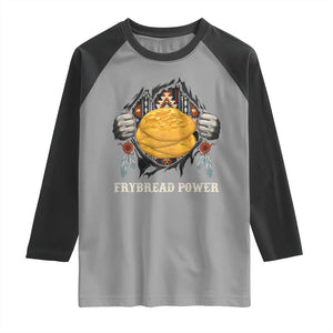 Frybread Power Raglan Shirt Native American Indian Food TS11 Sport Gray Black Print Your Wear