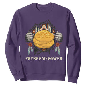 Frybread Power Sweatshirt Native American Indian Food TS11 Purple Print Your Wear