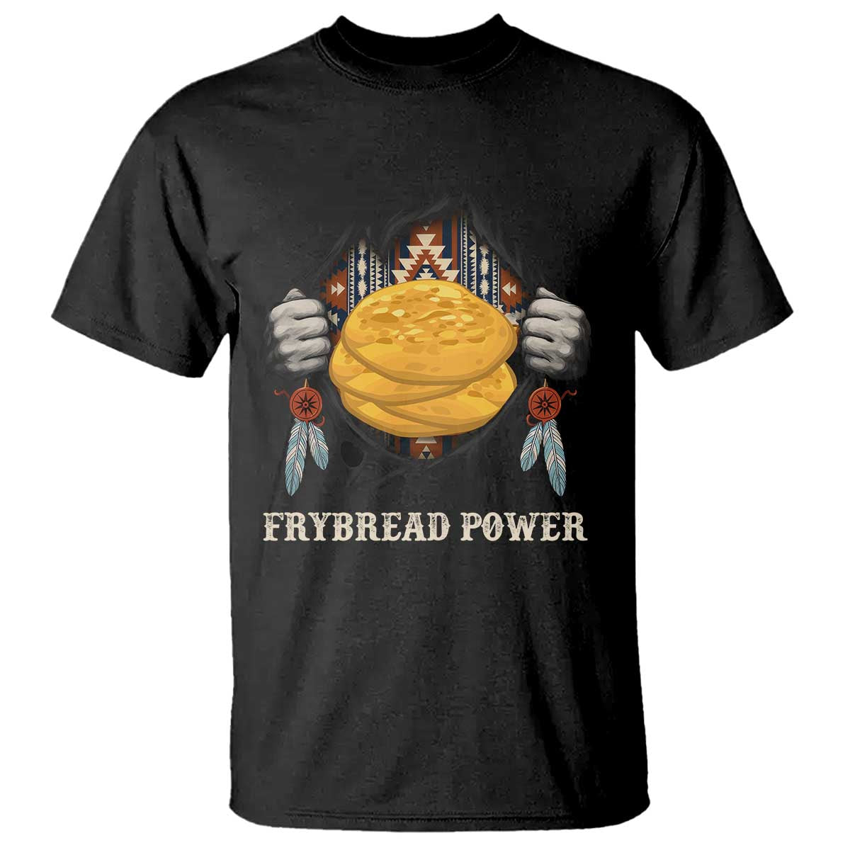 Frybread Power T Shirt Native American Indian Food TS11 Black Print Your Wear