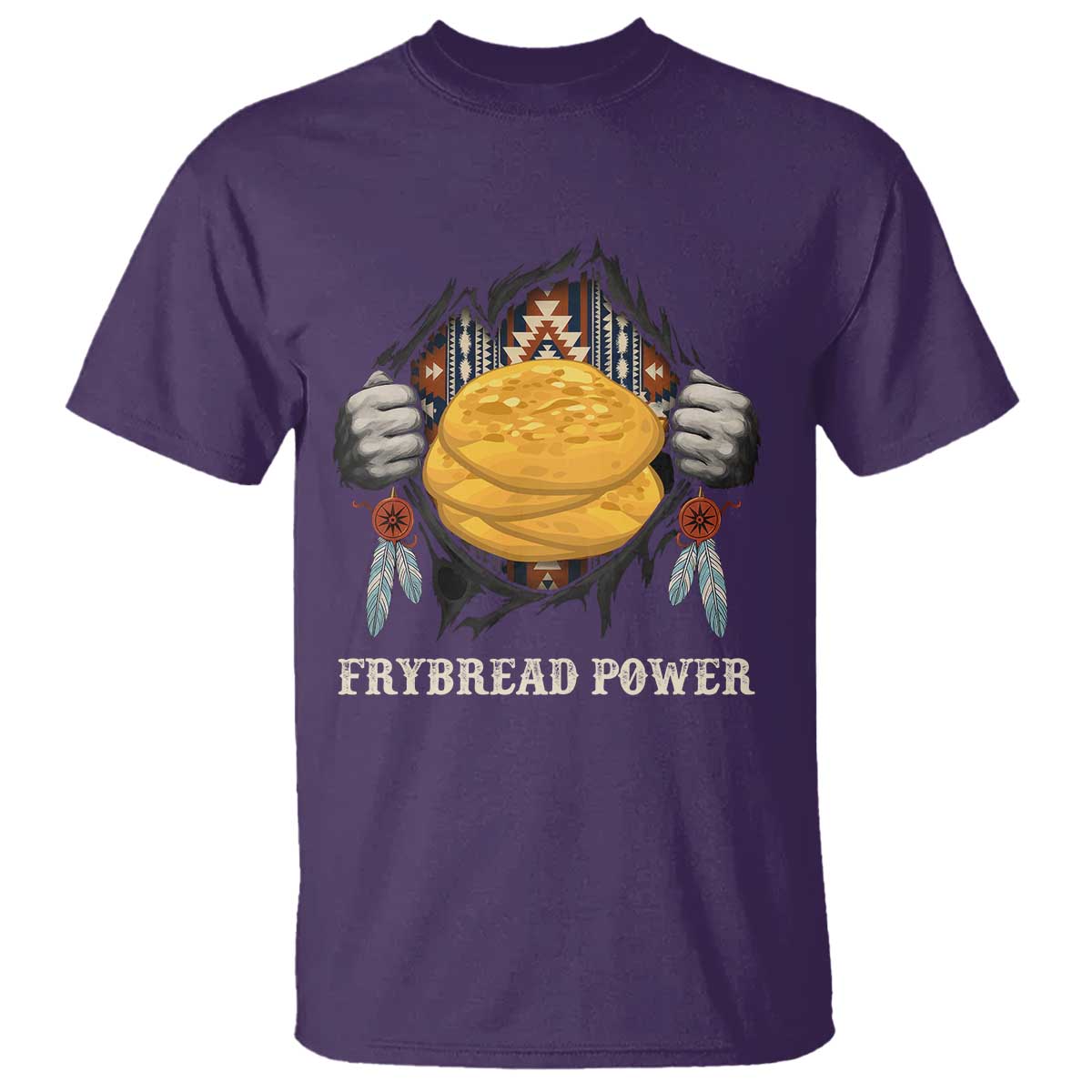 Frybread Power T Shirt Native American Indian Food TS11 Purple Print Your Wear