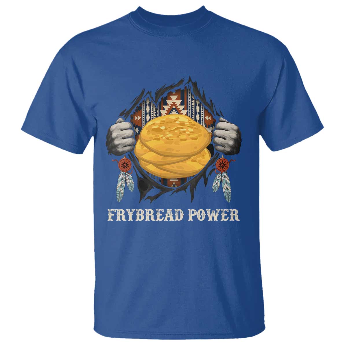 Frybread Power T Shirt Native American Indian Food TS11 Royal Blue Print Your Wear