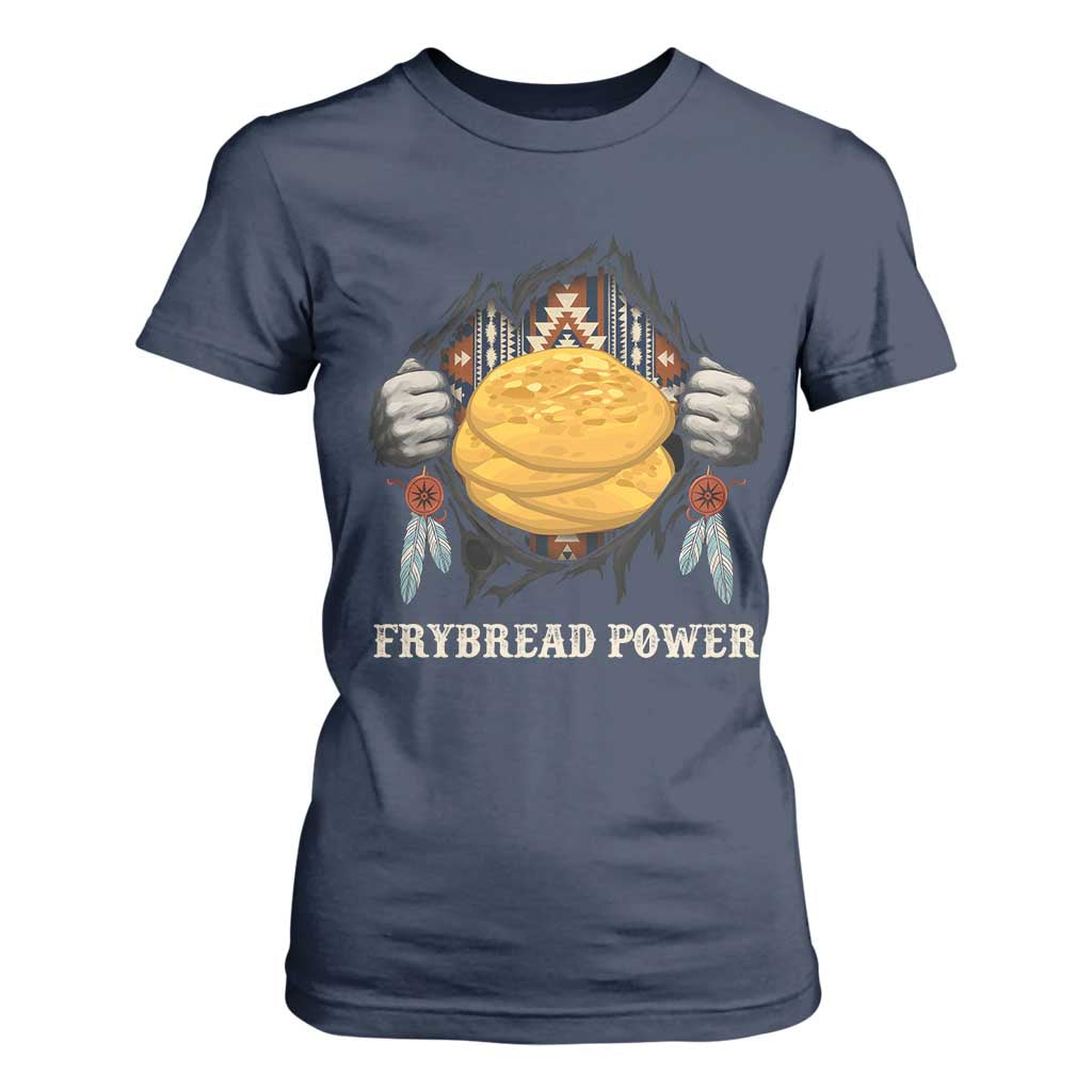 Frybread Power T Shirt For Women Native American Indian Food TS11 Navy Print Your Wear
