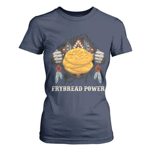 Frybread Power T Shirt For Women Native American Indian Food TS11 Navy Print Your Wear