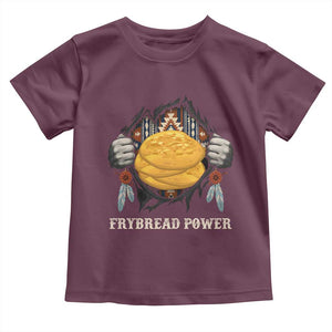 Frybread Power Toddler T Shirt Native American Indian Food TS11 Maroon Print Your Wear