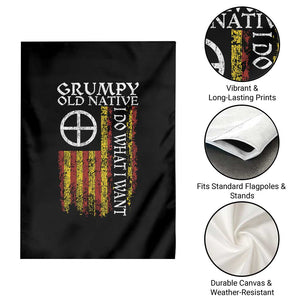 Funny Native American Garden Flag Grumpy Old Native I Do What I Want American Flag TS11 Print Your Wear