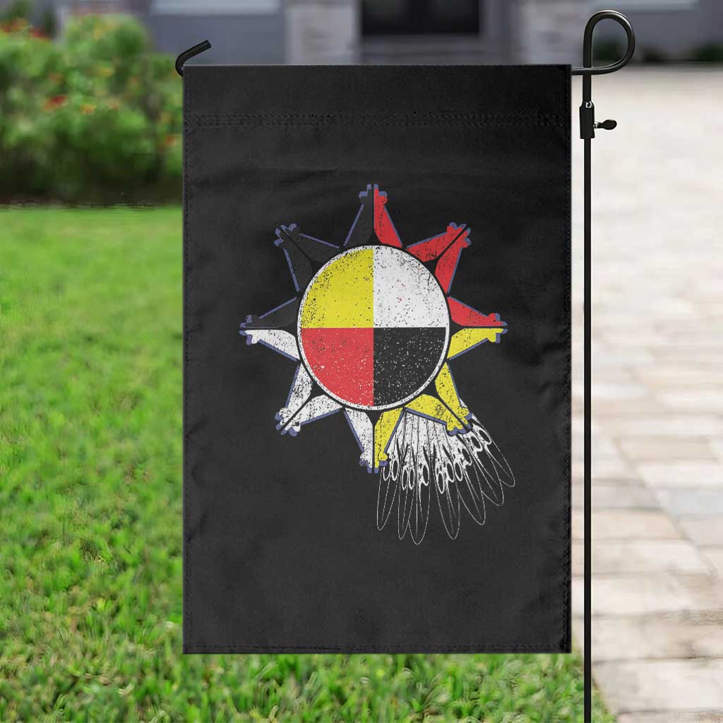 Oglala Lakota Native American Medicine Wheel Feathers Garden Flag TS11 Print Your Wear
