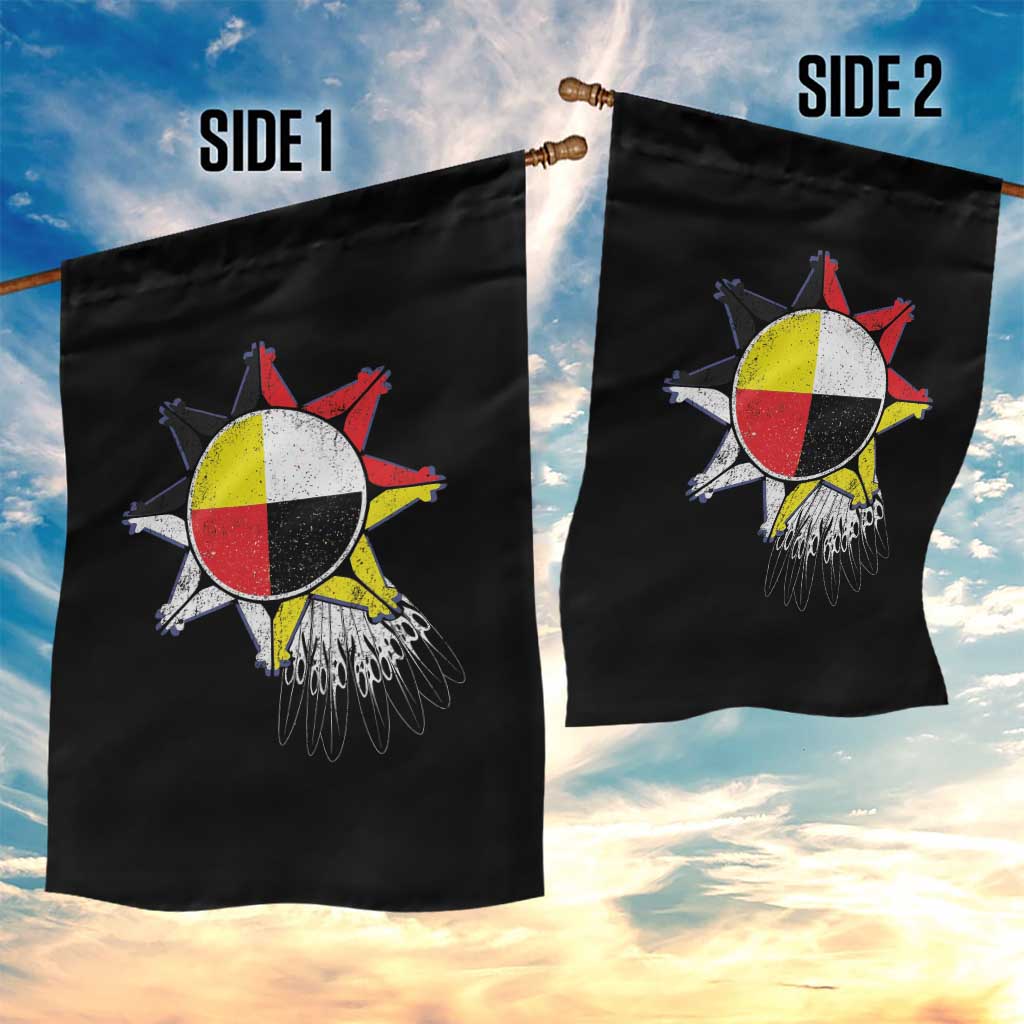 Oglala Lakota Native American Medicine Wheel Feathers Garden Flag TS11 Print Your Wear