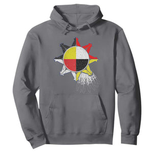 Oglala Lakota Native American Medicine Wheel Feathers Hoodie TS11 Charcoal Print Your Wear