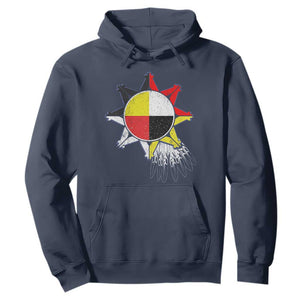Oglala Lakota Native American Medicine Wheel Feathers Hoodie TS11 Navy Print Your Wear