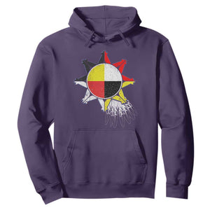 Oglala Lakota Native American Medicine Wheel Feathers Hoodie TS11 Purple Print Your Wear