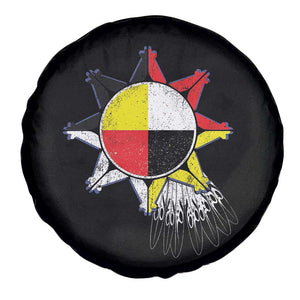 Oglala Lakota Native American Medicine Wheel Feathers Spare Tire Cover TS11 Print Your Wear