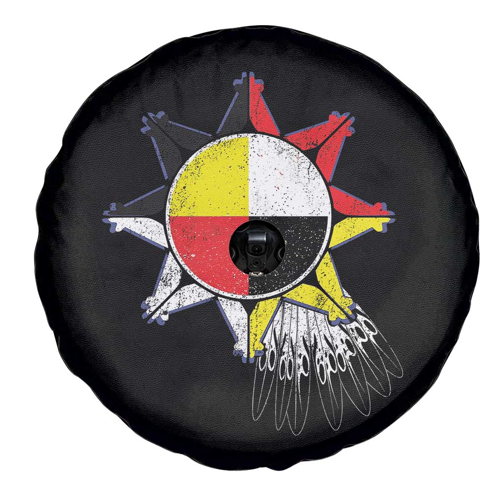 Oglala Lakota Native American Medicine Wheel Feathers Spare Tire Cover TS11 Print Your Wear