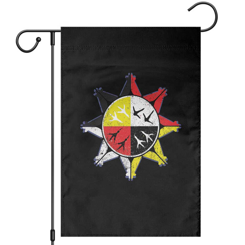 Oglala Lakota Nation Medicine Wheel Native American Garden Flag TS11 Black Print Your Wear