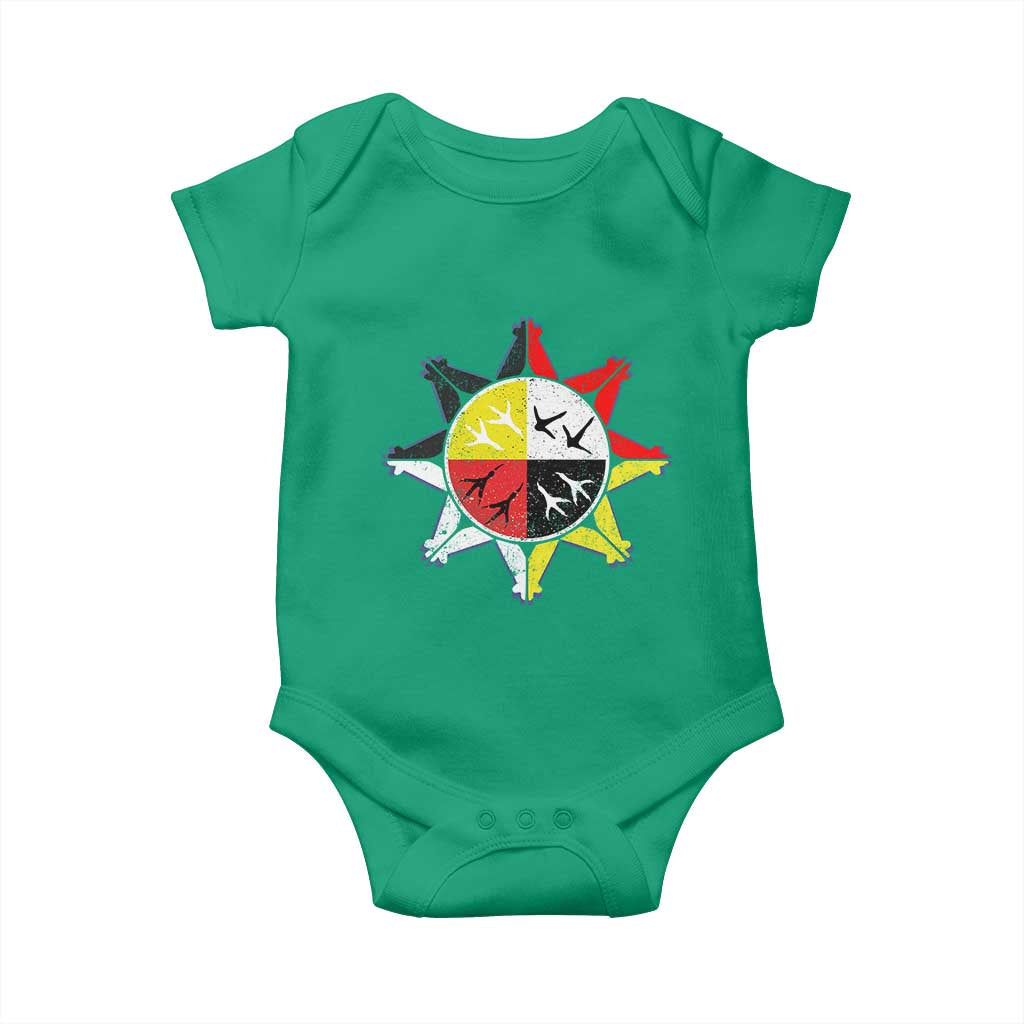 Oglala Lakota Nation Medicine Wheel Native American Baby Onesie TS11 Irish Green Print Your Wear
