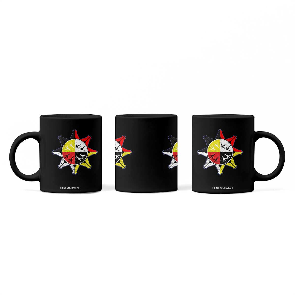 Oglala Lakota Nation Medicine Wheel Native American Coffee Mug TS11 Print Your Wear